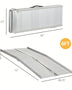 Wheelchair Ramp 6FT, Foldable Aluminum Threshold Ramp with Non-Slip Surface and Handle, 600lbs Weight Capacity, for doorways curbs and up to 2 steps