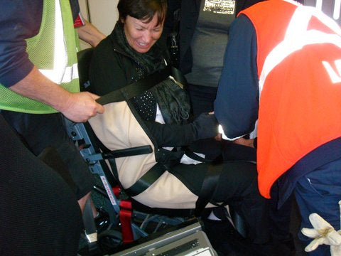 Comfort Carrier Patient Lift Sling for Wheelchair to Aircraft Transfers & Evacuation - FREE WORLDWIDE SHIPPING! - Inclusive Inc