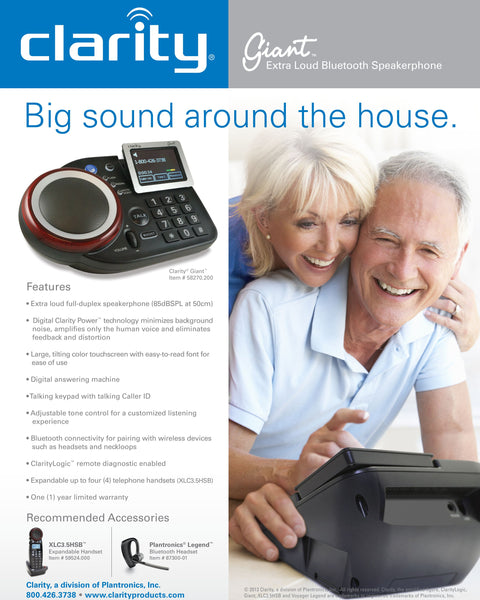 Clarity Giant Bluetooth Extra luid luidsprekertelefoon 58270.200