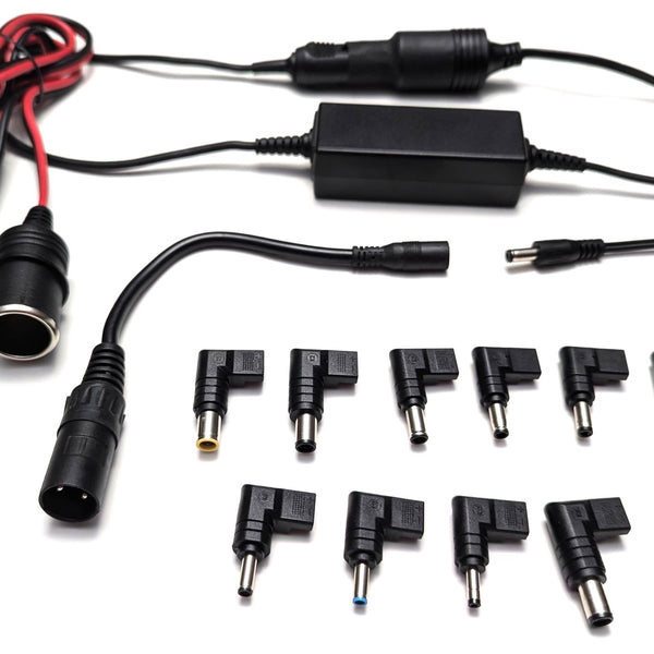 Power2Go v2 Charge any Laptop, Tablet, Tobii, or Augmentative Communication Device from Wheelchair 3-pin Socket or Batteries - 19v 5.2a 100w - Inclusive Inc