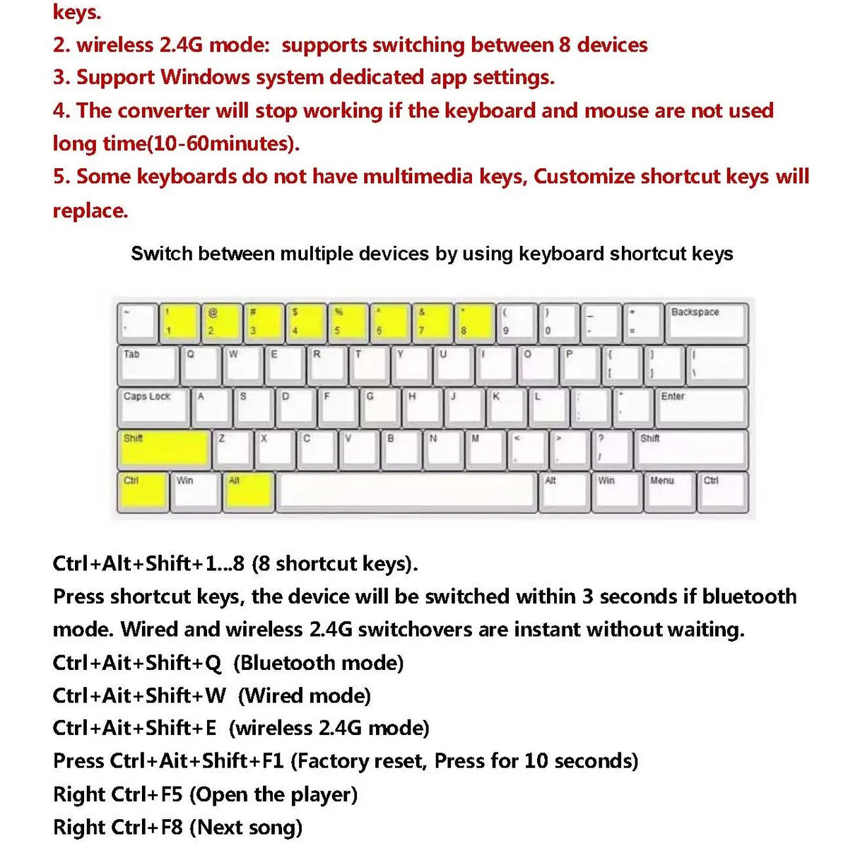 8x Bluetooth Hub Free Hub - Switch USB Mouse ولوحة المفاتيح بين 8 أجهزة