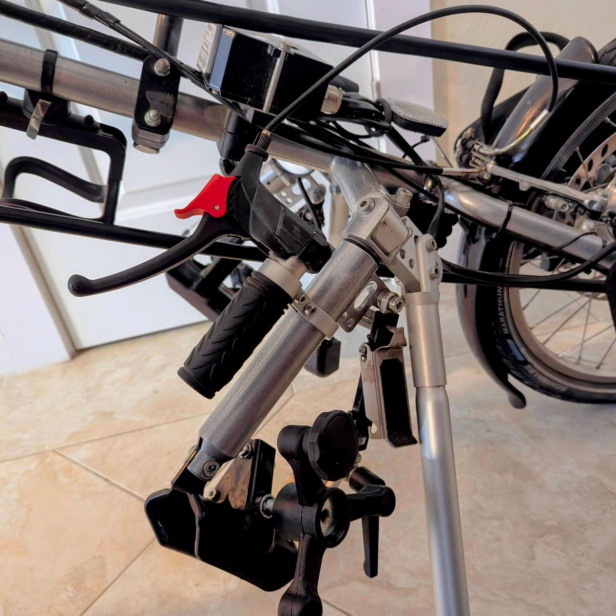 Stricker Quadriplegic Power-Assist Manual Wheelchair Attachable Handcycle (FREE DHL Shipping Worldwide)