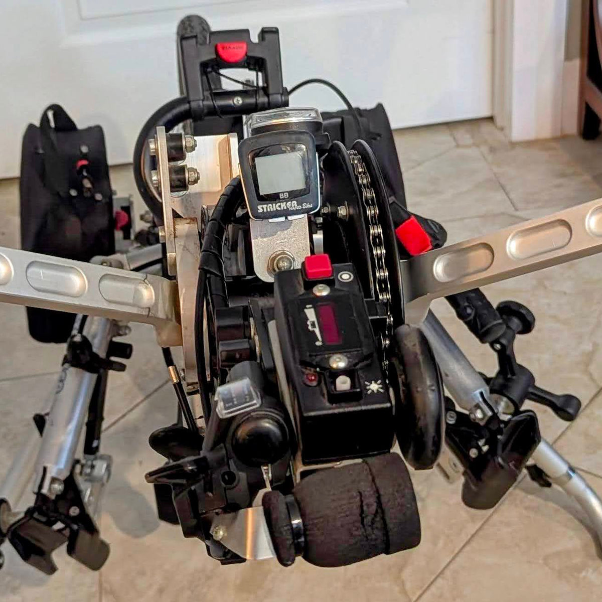 Stricker Quadriplegic Power-Assist Manual Wheelchair Attachable Handcycle (FREE DHL Shipping Worldwide)