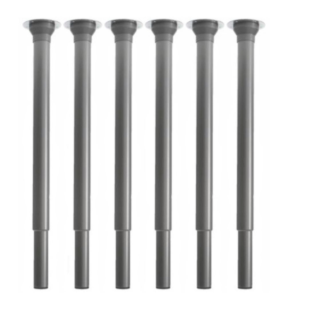 Height Adjustable Desk or Table Legs - Silver - Inclusive Inc