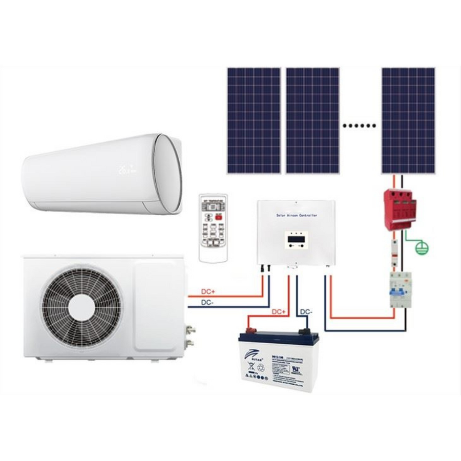 4I 48v / 24v DC-Direct Mini-Split Solar Off-Grid Air Conditioner Heat Exchanger - 28 SEER