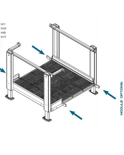 QRamp-Modul 10: Gerade Plattform 60" x 60"