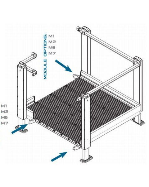 QRamp Module 3: 4' x 4' 90 Degree Platform