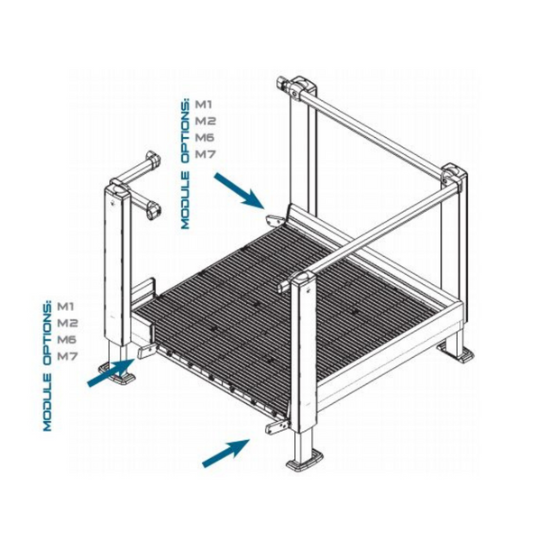 QRamp Module 3: 4' x 4' 90 Degree Platform