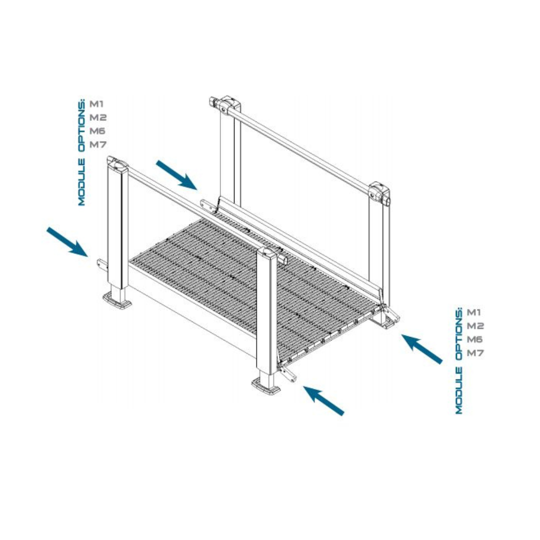 وحدة QRamp 5: 5 'منصة مستقيمة