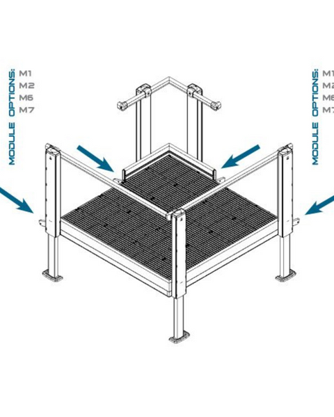 Qramp Module 8: 5' x 5' 90 Degree Platform