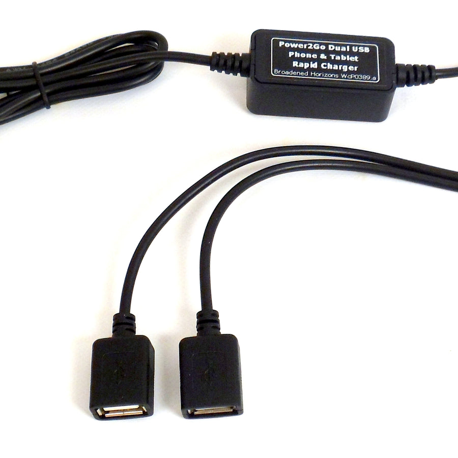 Power2Go Dual USB Phone & Tablet 3A Rapid Charger for iPhone, iPad, Android, and more - Broadened Horizons Direct
