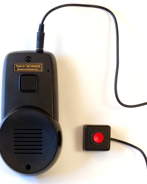 Intercom Switch Enabled Black Push-to-Talk Wireless Portable Indoor/Outdoor - Broadened Horizons Direct