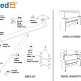 DIY Double-Decker Twin over Twin (Single) Do-It-Yourself Mechanism, Plans Drawings, & Assembly Instructions - Broadened Horizons Direct