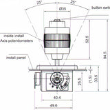 Arcade-Style Large Analog Joystick with Barrel Pushbutton Top - Broadened Horizons Direct