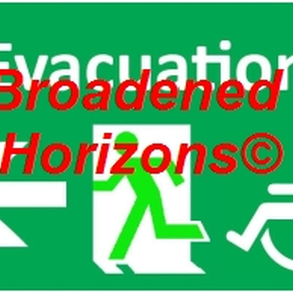 Handicapped Evacuation Wall Signs 7x10in - Broadened Horizons Direct