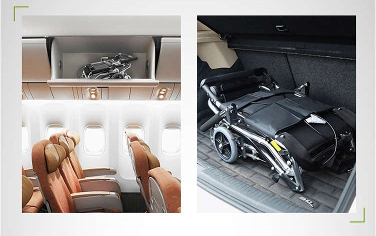 Lightweight Folding Travel Wheelchair