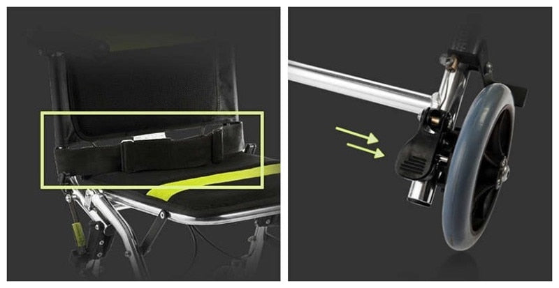 Lightweight Folding Travel Wheelchair